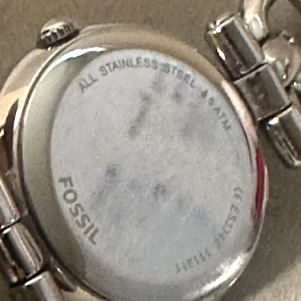 Fossil ES3348 Silver‎ Stainless Steel Horseshoe Link Bracelet Watch Crystal Dial